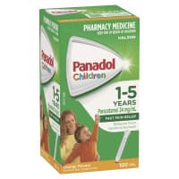 Panadol Children 1 to 5 years Colourfree Suspension Orange Flavour 100ml