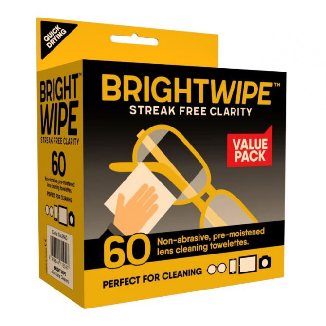 Buy Bright Wipe Lens Wipes 60 Pack Online Chempro Chemists