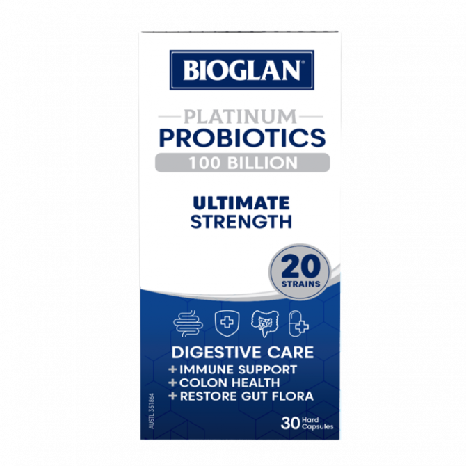 Bioglan Platinum Probiotics 100 Billion - Ultimate Strength Value Pack (60 Capsules)