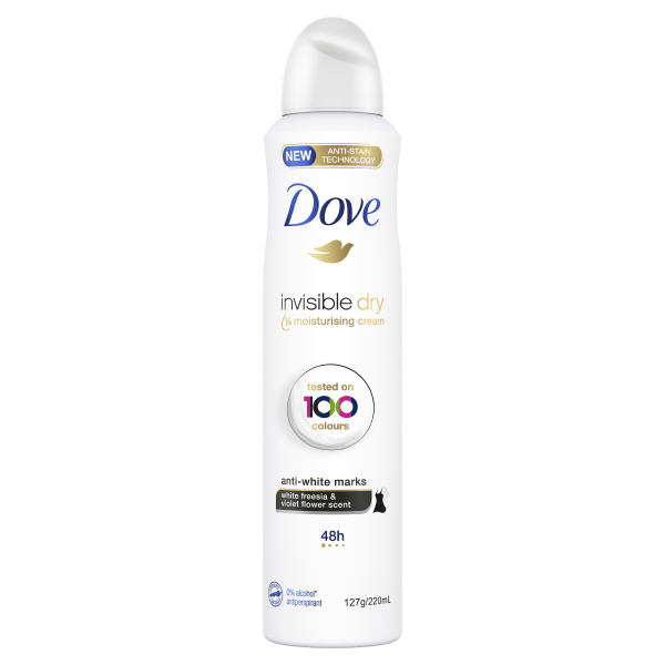 Buy Dove Invisible Dry Antiperspirant Aerosol 220ml Online Chempro Chemists
