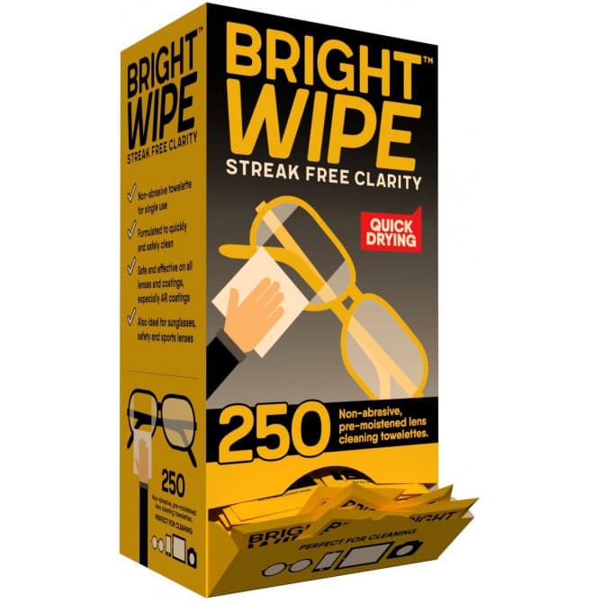 Buy Bright Wipe Lens Cleaner Wipe 250 Pack Online Chempro Chemists