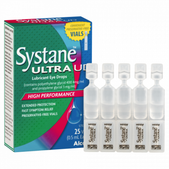 Systane Ultra UD Lubricant Eye Drops 0.5ml x 25 Vials - Fast Dry Eye Relief - Chemist Outlet