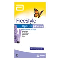 Abbott Freestyle Optium Blood B Ketone Test Strips 10 Strips