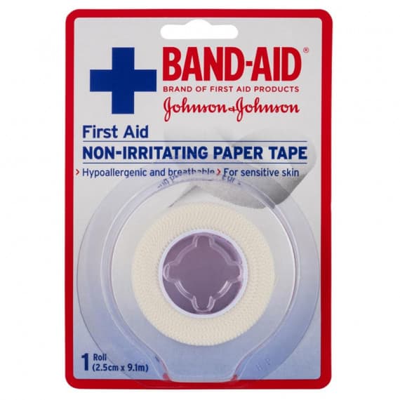 Buy Band Aid First Aid Non Irritating Paper Tape 9.1m Online Chemist Outlet