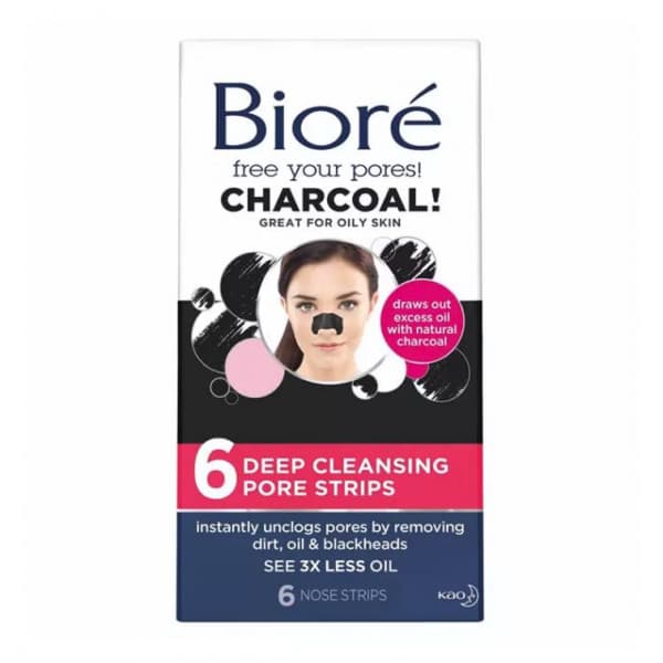 Buy Biore Deep Cleansing Pore Strips Charcoal 6 Nose Strips Online
