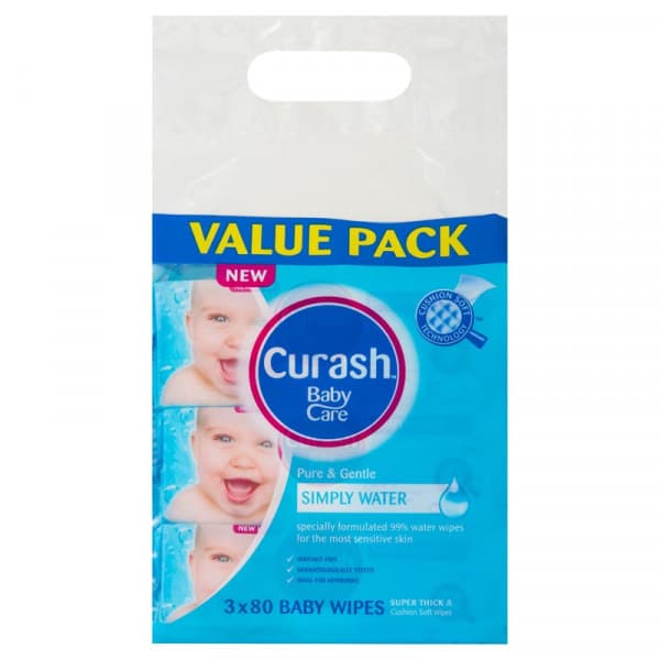 Curash baby wipes simply sales water