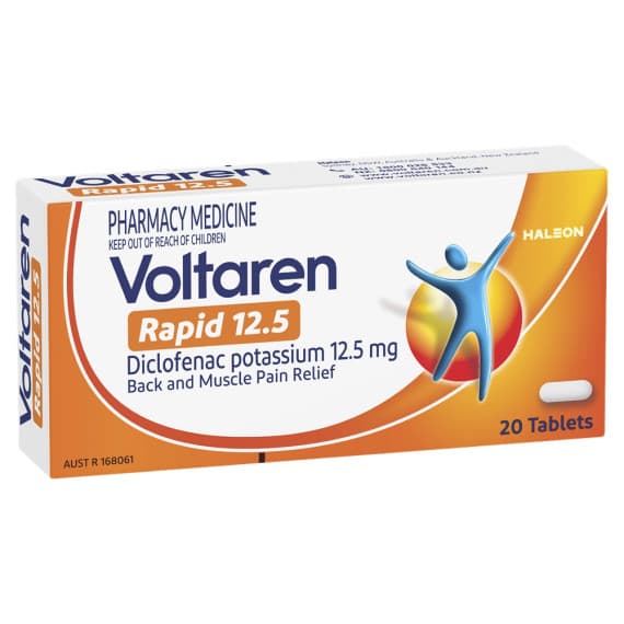Buy Voltaren Rapid 12.5mg 20 Tablets Online Chemist Outlet