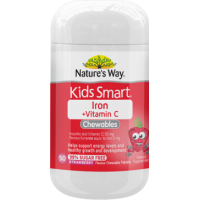 Natures Way Kids Smart Iron Plus Vitamin C Chewable 50 Tablets