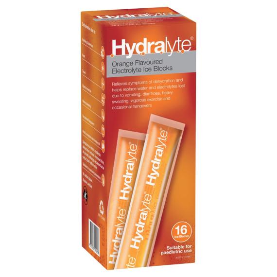 Hydralyte Orange Ice Blocks 16 Pack for Hydration | Chemist Outlet